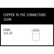 Marley Solvent Joint Copper to PVC Connectors 32DN - 114.32
